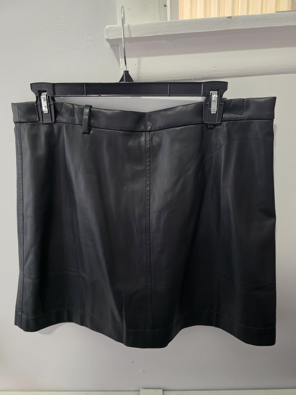 J. Crew Black Leather Mini Skirt